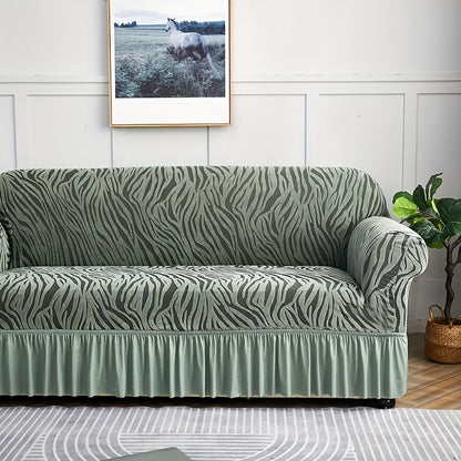 Stretch integrated sofa slipcover for home decor protection.