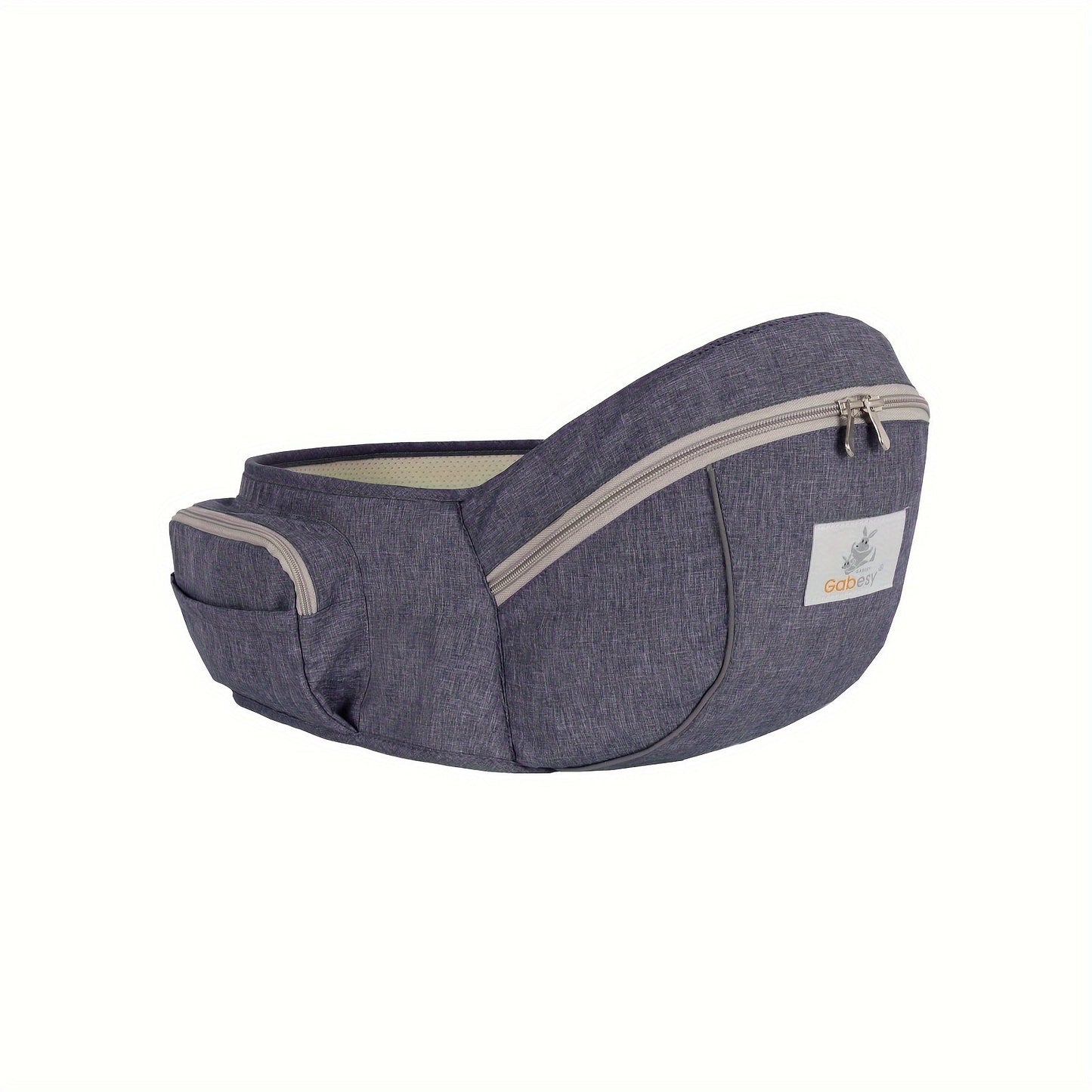 Gray Baby Carrier Waist Seat, Hip Seat Baby Carrier Featuring Storage Space and Safety Certification, Ideal for On-the-Go Parents