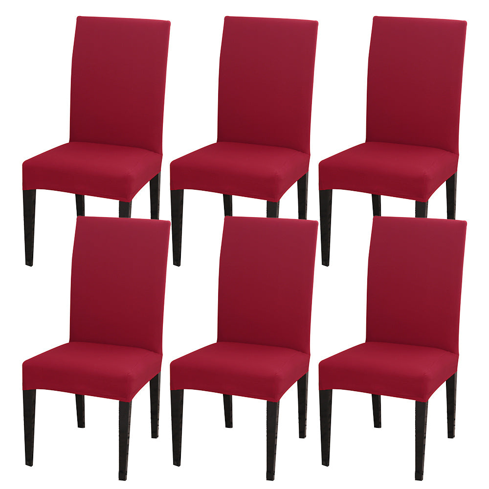 4 pieces or 6 pieces of milk elastic chair slipcovers for home decor in the kitchen, dining room, office, living room, hotel, or for weddings.