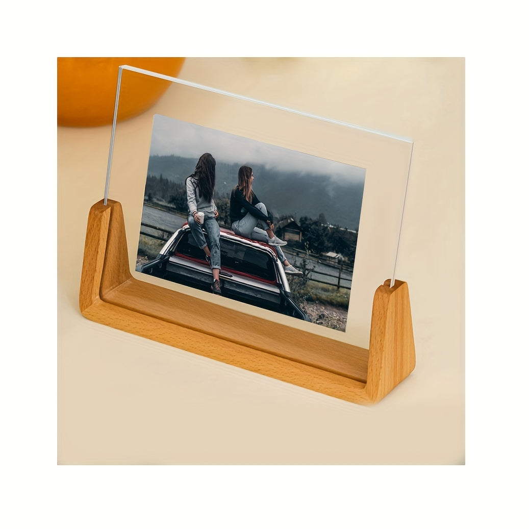 Display your favorite memories in style with this 2-Pack of U-Shaped Light Beechwood Collage Picture Frames. Each frame features a solid wood base and clear acrylic photo holder, perfect for showcasing 10.16x15.24 cm photos. Ideal for ages 6-14.