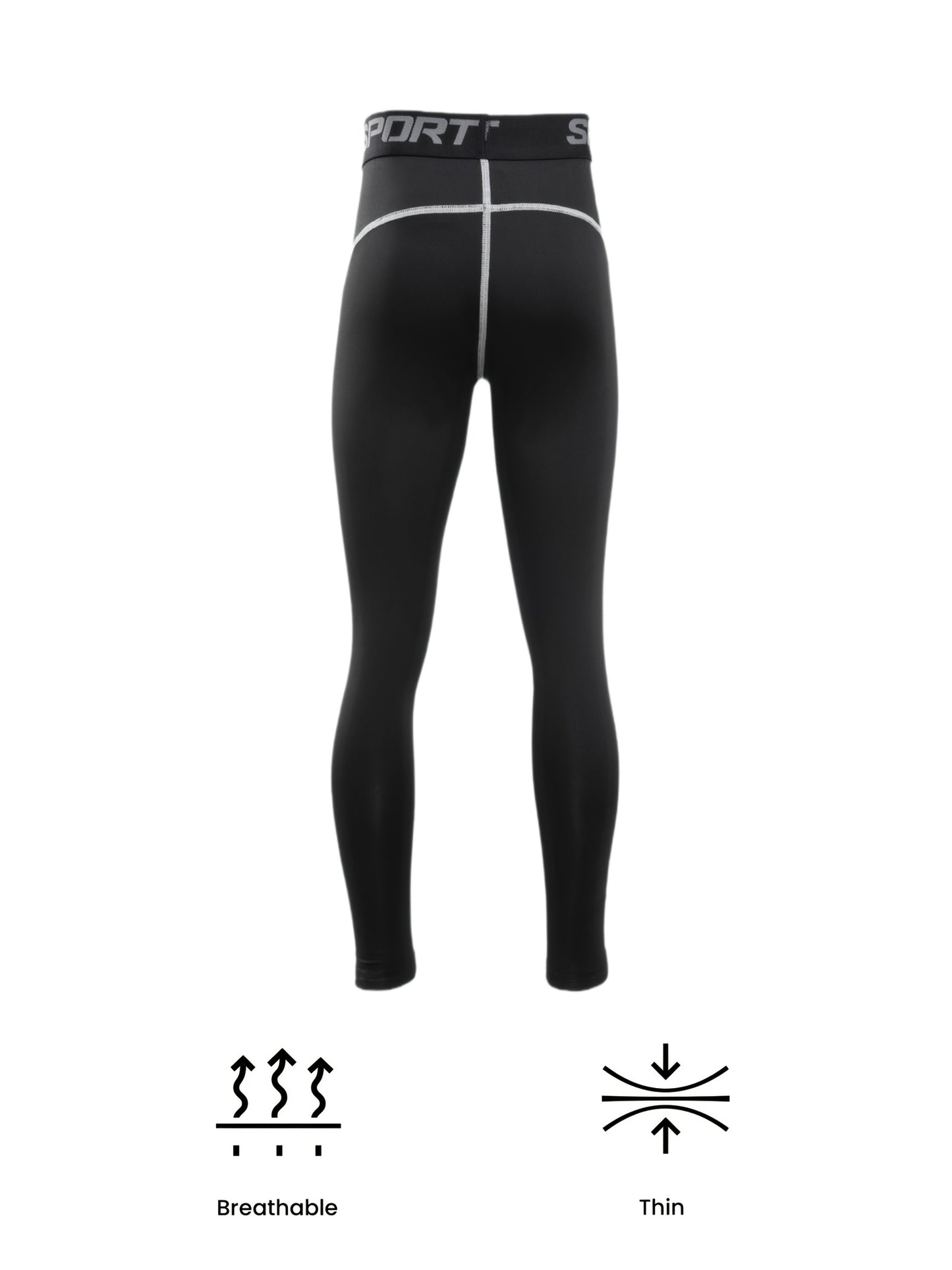 Youth Quick-Dry Compression Set for Running and Sports Performance, includes long sleeve top, shorts, and leggings, ideal for outdoor activities.