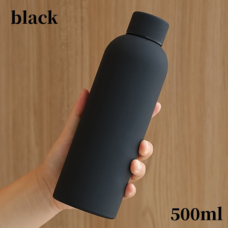 Stainless steel water bottle, 500ml, double-walled insulated, leak-proof, portable flask for car, travel, sports, fitness. Hand wash only. Ideal gift for Father's Day, Mother's Day, graduation, June Festival, Labor Day.