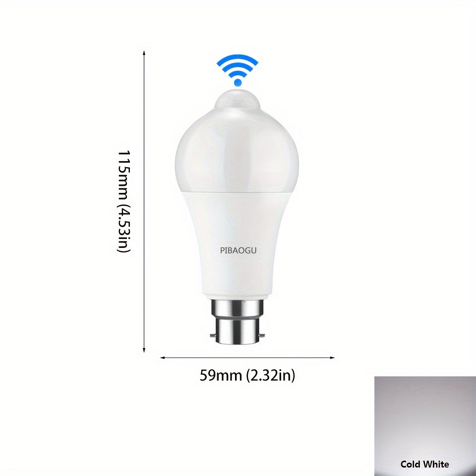 4 pieces of B22 PIR motion sensor LED bulb light in 6W, 9W, and 12W, available in cold white and warm white. Compatible with AC175-265V for energy saving.