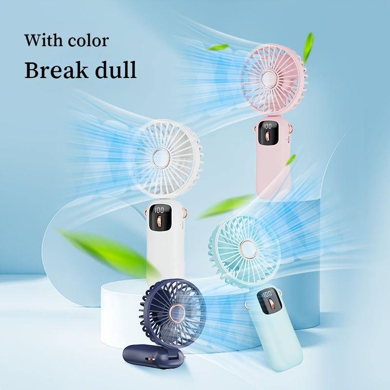 Get your hands on the perfect personal cooling solution with this Mini Portable Fan. This handheld fan is rechargeable via USB charging and comes with 100 speed settings for customized comfort. The fan is silent and small, making it ideal for use in