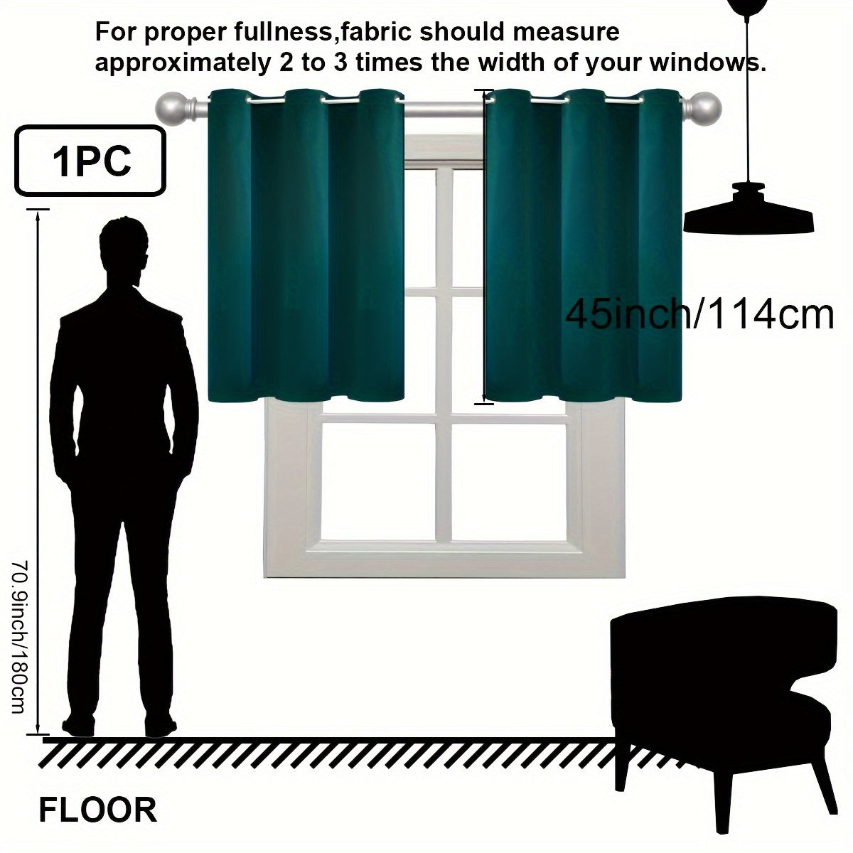 1PC Insulation and Blackout Circle Curtains, Ideal for Bedrooms and Living Rooms, Minimize Noise and Light Blocking