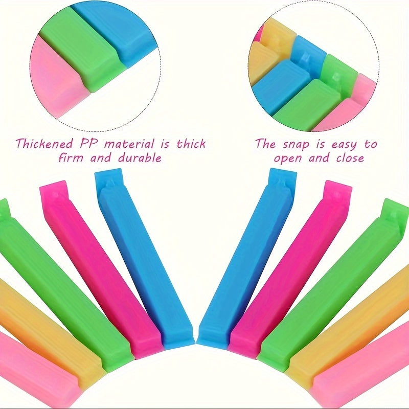 Набор из 10 многоразовых пластиковых зажимов для пищевых продуктов — долговечные решения для хранения продуктов на кухне, сохраняющие их свежесть