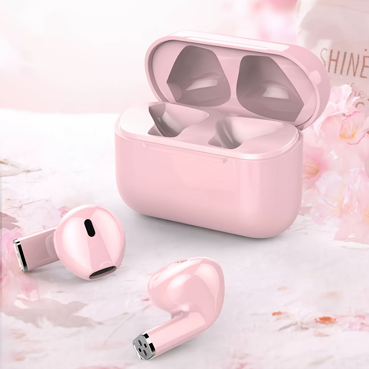 Compact new style true wireless earbuds with advanced features for high-quality music and calls on Android, iPhone, and gaming devices.