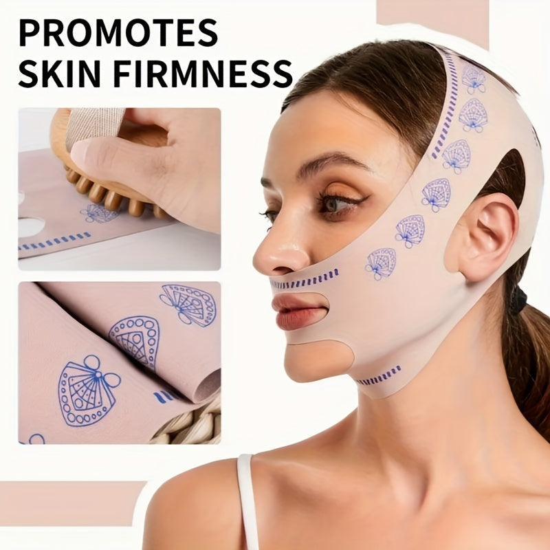 Face lifting strap for women reduces double chin and lifts sagging V face.