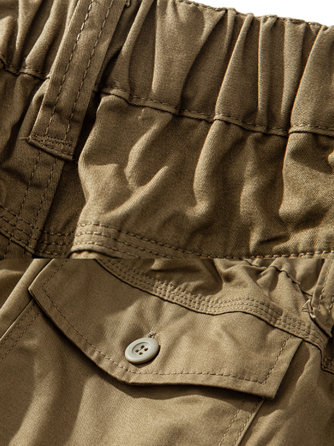 Men's multi-pocket cargo shorts for outdoor activities like hiking and cycling in summer.