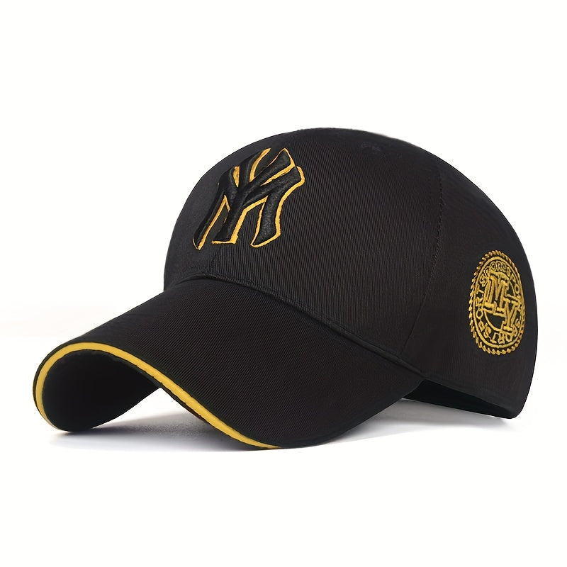 1 piece of a unisex sunshade breathable casual baseball cap with adjustable strap and trendy embroidery, suitable for outdoor sports.