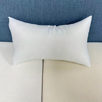 Set of 4 White High Elastic Throw Pillow Inserts, Ideal for Sofas, Cars, and Bedrooms - Includes Square and Lumbar Pillow Cores