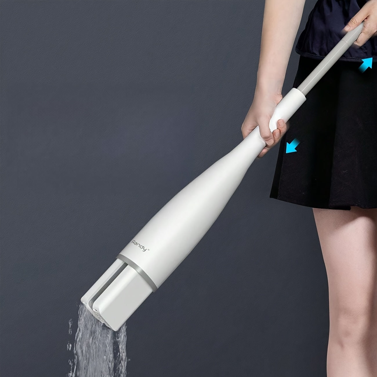 Multi-functional Stainless Steel Dual-Action Rotating Mop for Wet and Dry Cleaning - Ideal for Bathroom, Toilet, Kitchen, Floor, and Furniture Cleaning