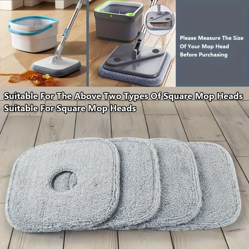 Ideal for home and kitchen cleaning, these premium microfiber mop pads come in sets of 3, 7, or 10. They are thick, durable, and washable replacement heads for spin mops, offering strong stain removal, non-slip design, and compatibility with various