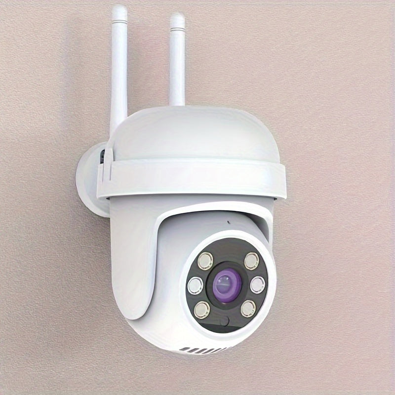 2.4G Wireless Camera with 1080P HD Video Quality for Indoor Use, Featuring IP66 Waterproof Rating, Two-Way Audio, Motion Detection, Automatic Tracking, and Active Alarm Notification Push for Intelligent Home Security Monitoring.