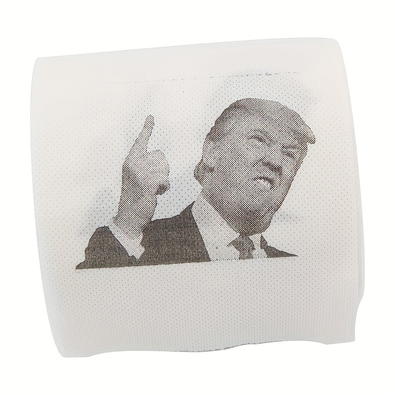 Get a laugh with the Donald Trump Toilet Paper! Perfect for any political prank, this 2-ply roll features 220 sheets of hilarious bathroom tissue. Makes a great White Elephant gift, Christmas stocking stuffer, or birthday present.