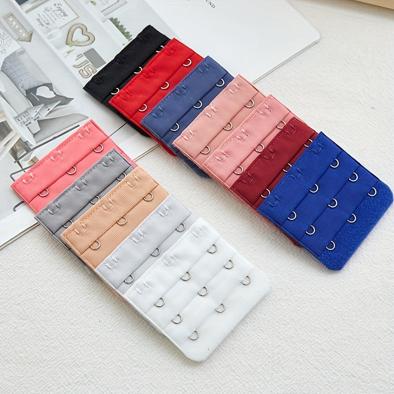 10pcs of adjustable bra strap extenders with 3 hooks - a comfortable and convenient accessory for women's lingerie and underwear.