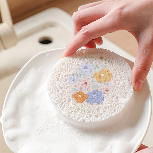 Three high-quality thick cellulose sponges in one convenient pack. These large sponges are excellent for absorbing liquids and double-sided for maximum cleaning efficiency. They are bubble-rich, non-toxic, and come with a hanging rope for easy storage