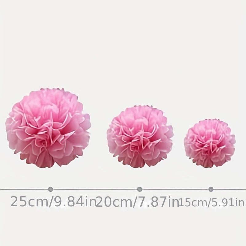 9 elegant paper flower balls for weddings, birthdays, parties, and graduations - decorative hanging ornaments that require no electricity.