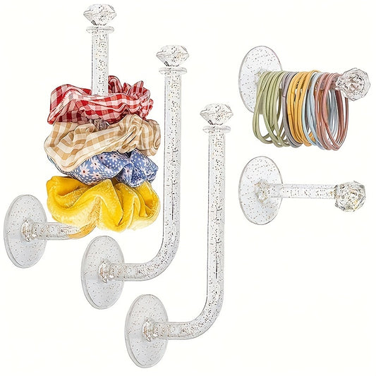 Wall-mounted jewelry storage rack with hooks for bracelets, hairpins, and headbands. Can be used for bathroom accessories, keys, and wall decorations. Ideal for organizing necklaces, bracelets, and other small items on walls, doors, or wardrobes.