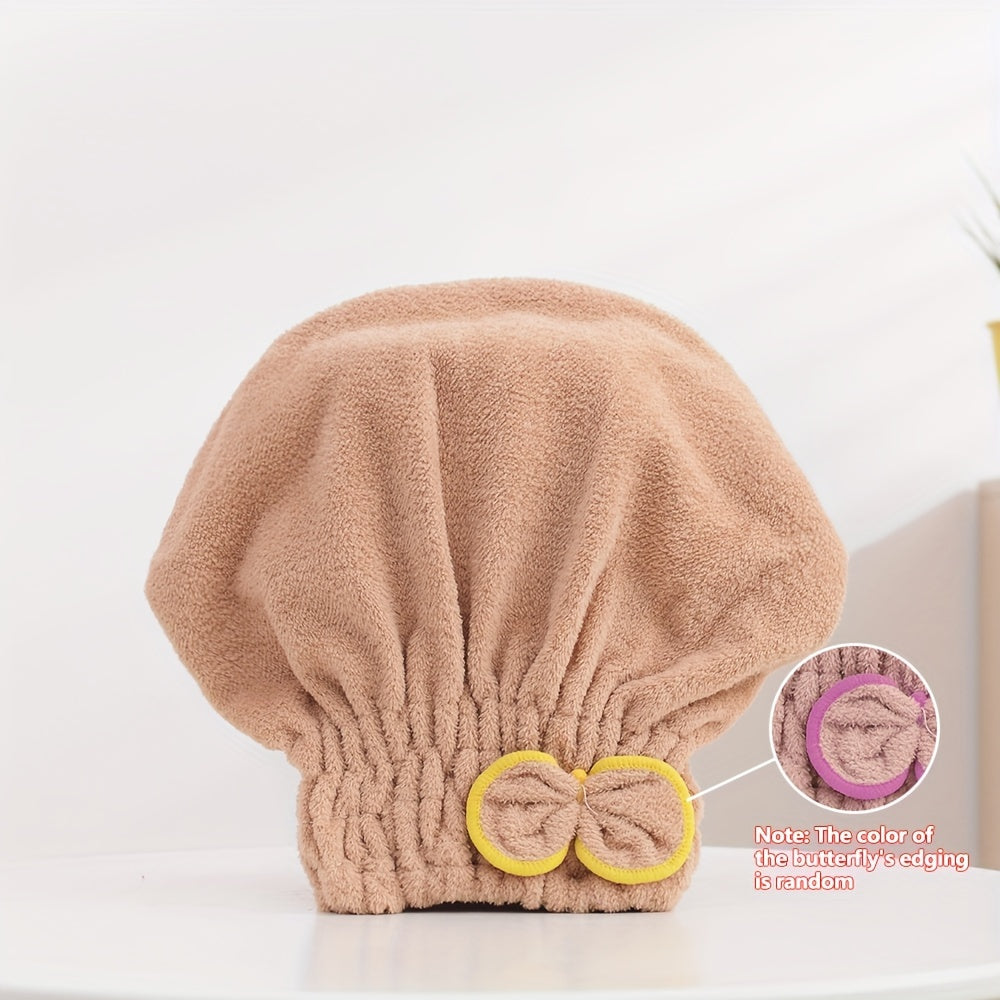 Super absorbent coral fleece hair towel wrap for women, ideal for quick drying and softness, great gift for Christmas.