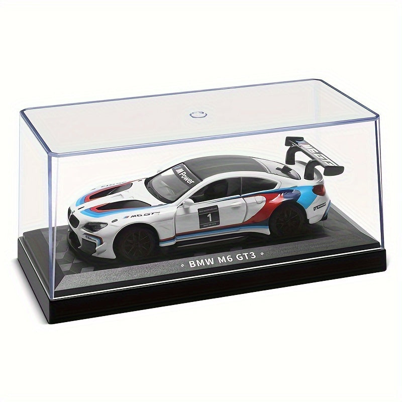 Golden BMW M4 BMW M6 model toy car in 1:43 scale, pull-back ornament for children, ideal boy's birthday gift.