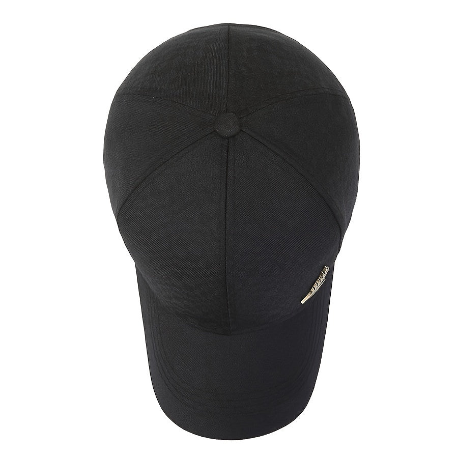 Adjustable baseball cap with wheat embroidery. Suitable for outdoor sports. One size fits most.