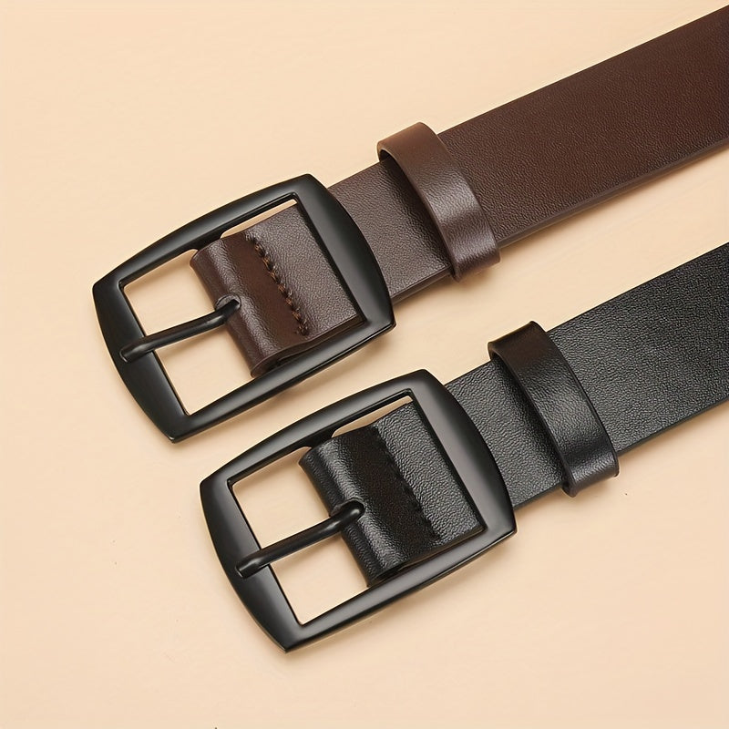 New luxury belt for men and women with metal pin buckle, high quality faux leather, famous designer brand, suitable for jeans and available in plus sizes. Perfect for Valentine's Day.