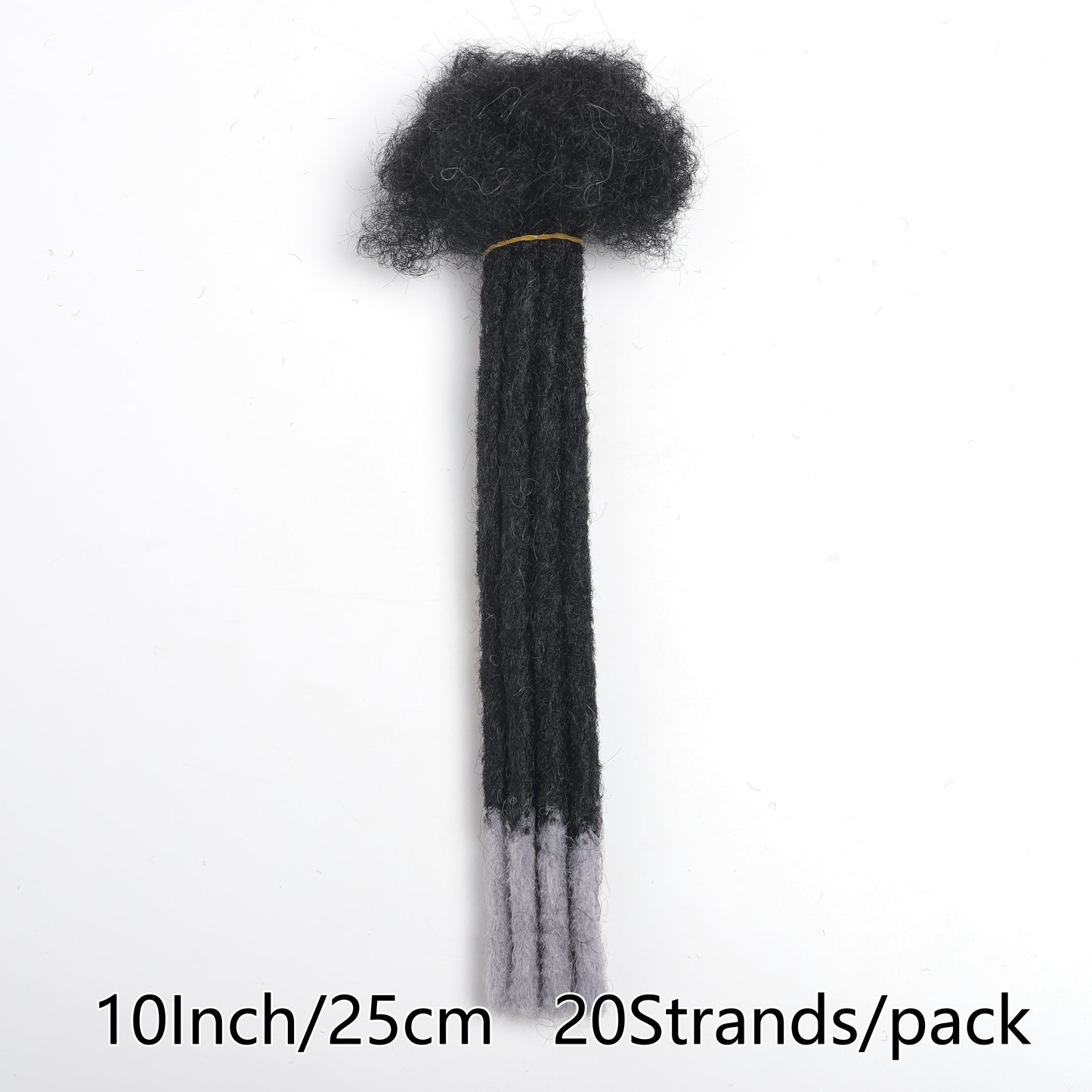 [Customer Favorite] 10-Inch Crochet Synthetic Loc Dreadlocks Extensions with 20 Strands, 0.8cm Wide, Hip-Hop and Reggae Inspired Style, Fashionable Afro Kinky Locs, Edgy Dirty Braids, Ideal for Punk Rock Fashion