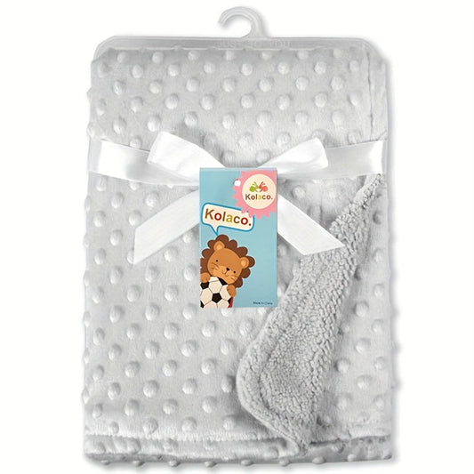 Soft fleece baby blanket for newborns, suitable for baby boys and girls. Perfect for keeping your little one warm and cozy in bed or during massages. Makes a great gift for Christmas, Halloween, or Thanksgiving Day.