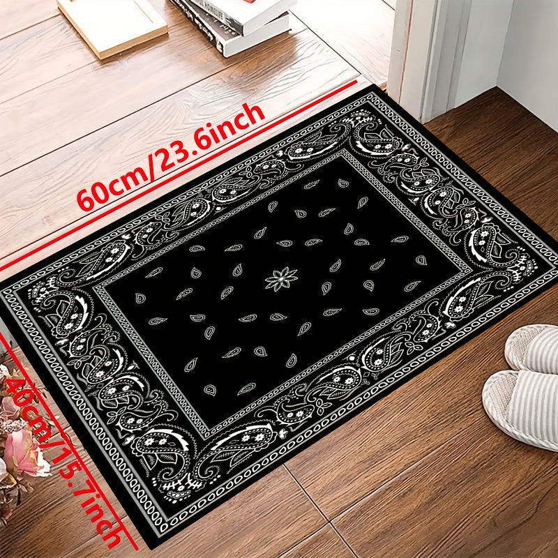 Chic Paisley Design Area Rug, Waterproof Patio Carpet, Durable Tapestry - Suitable for Living Room, Bedroom, Nursery, Outdoor Patio, Garden, and Home - Washable and Spring Decor Gift