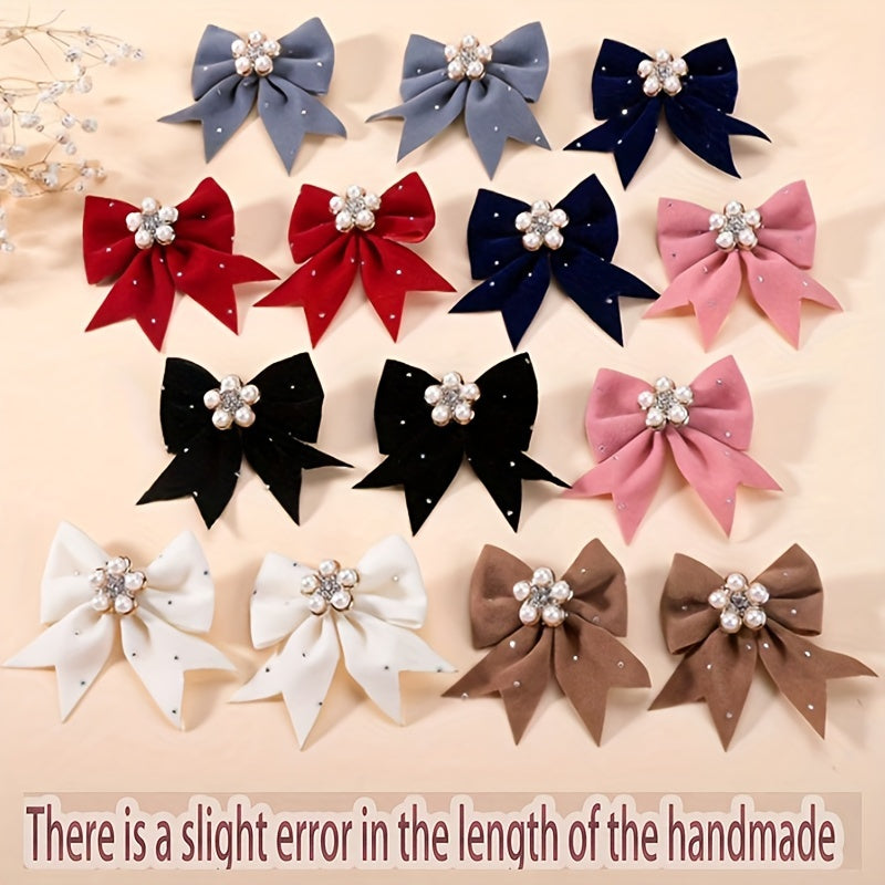 This set includes 14 handmade bow hair clips and pearl hair accessories that are ideal for daily wear and special occasions, making them versatile hair accessories for girls.