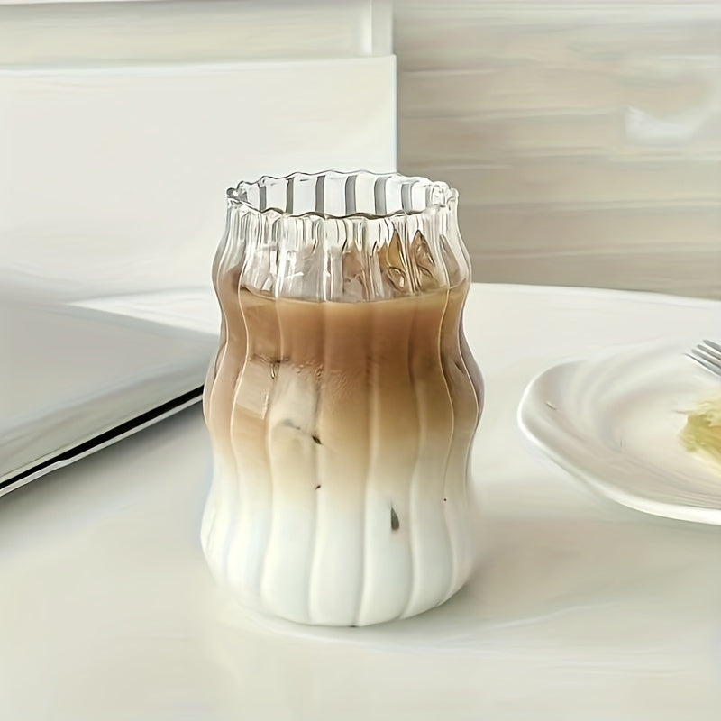 500ml borosilicate glass cup suitable for hot or cold drinks, including Latte, juice, and ice-cold beverages.