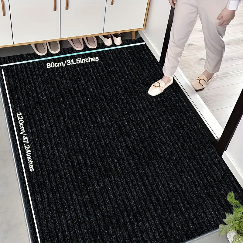 Durable All-Season Outdoor and Indoor Door Mat for Home Entrance, Anti-Slip Heavy Duty Front Door Mat for Garage, Garden, and Pets, Easy to Clean Absorbent Washable Dirt Trapper Indoor Mat