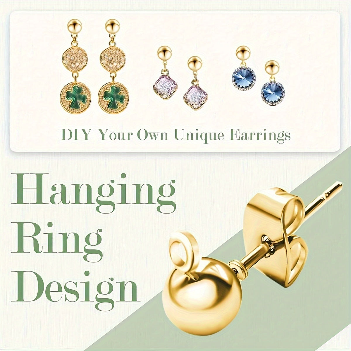 This set includes a total of 80 pieces of ball and column earrings, consisting of 40 round ball and column earrings and 40 butterfly earring backs. Perfect for DIY jewelry making, these pieces are available in both silvery and golden colors.