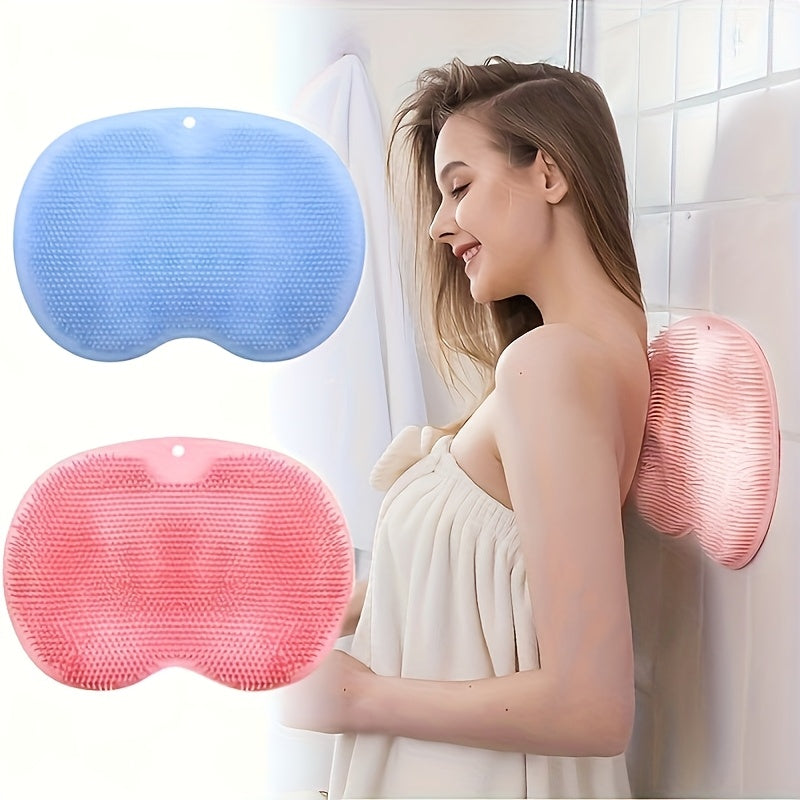 Versatile bath brush foot scrubber mat with massage pad and anti-slip design for exfoliating and massaging