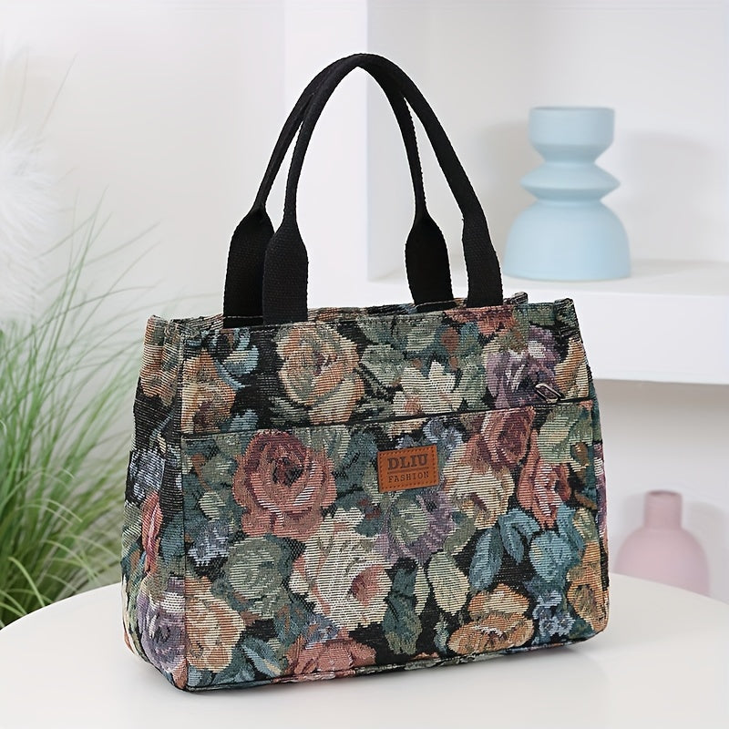 New Product: Thickened Knitted Jacquard Fabric Handbag suitable for office, shopping, and outdoor use.