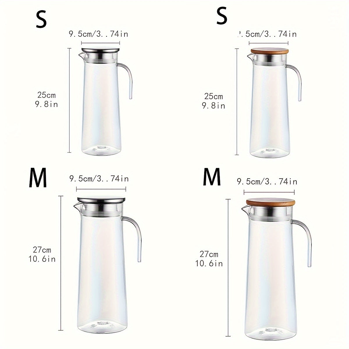 - Spacious, heat-resistant juice jug with handle
- Suitable for iced tea and beverages 
- Great for home and office.