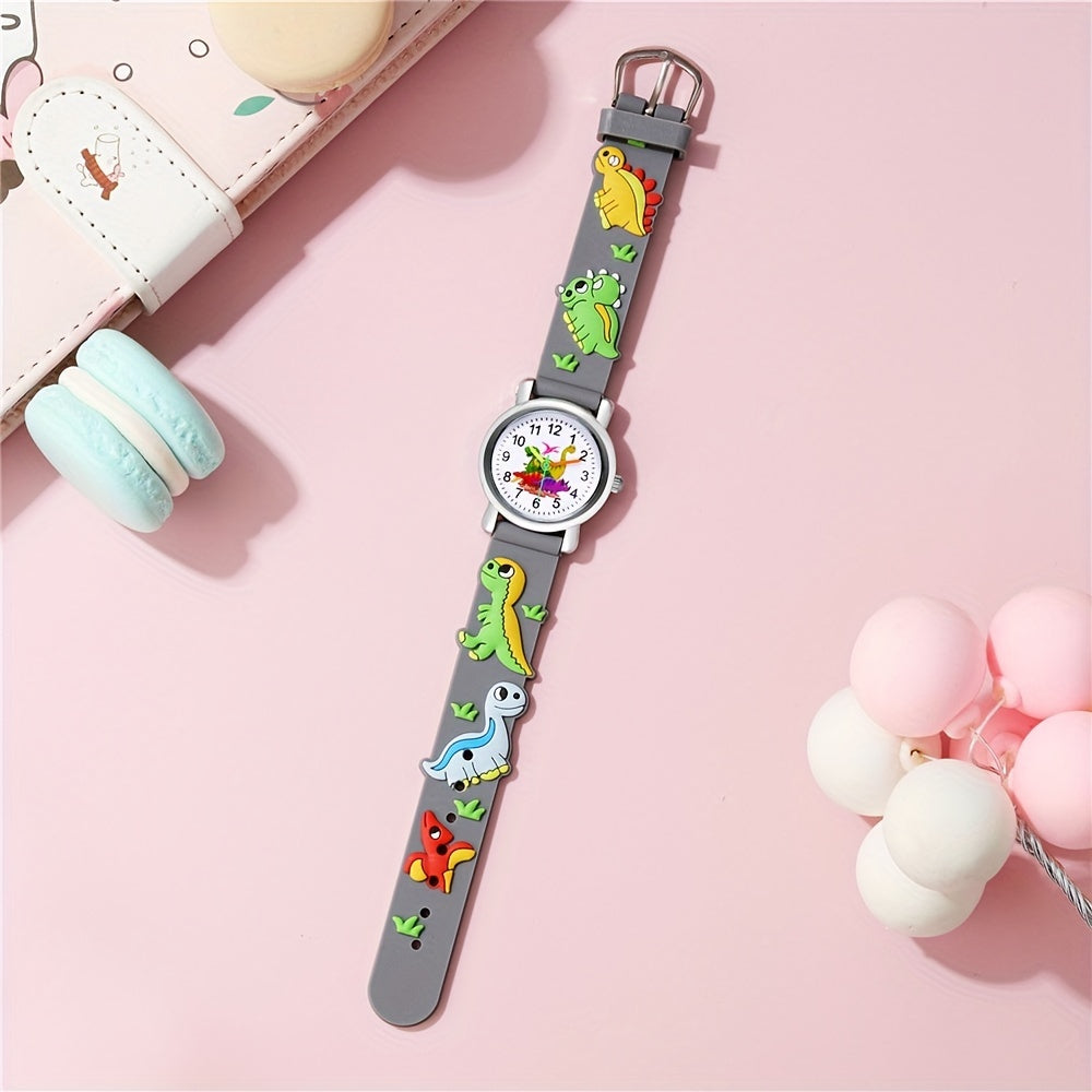 Kids' Dinosaur Quartz Watch - Fun Gift for Students, Battery-Powered