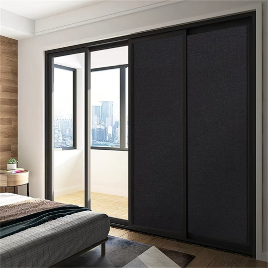 1 Roll of Electrostatic Glueless Glass Window Film in Black Frosted Decorative Art Design. Perfect for Living Room, Office, or Home Decor. Provides Privacy and is Water Resistant.