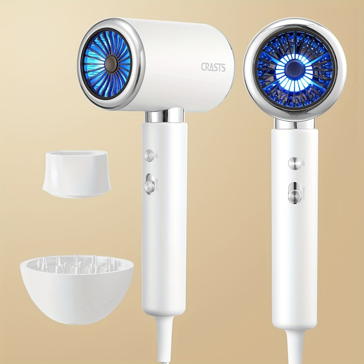 Quiet electric hair dryer with strong wind and gentle negative ion hair care.