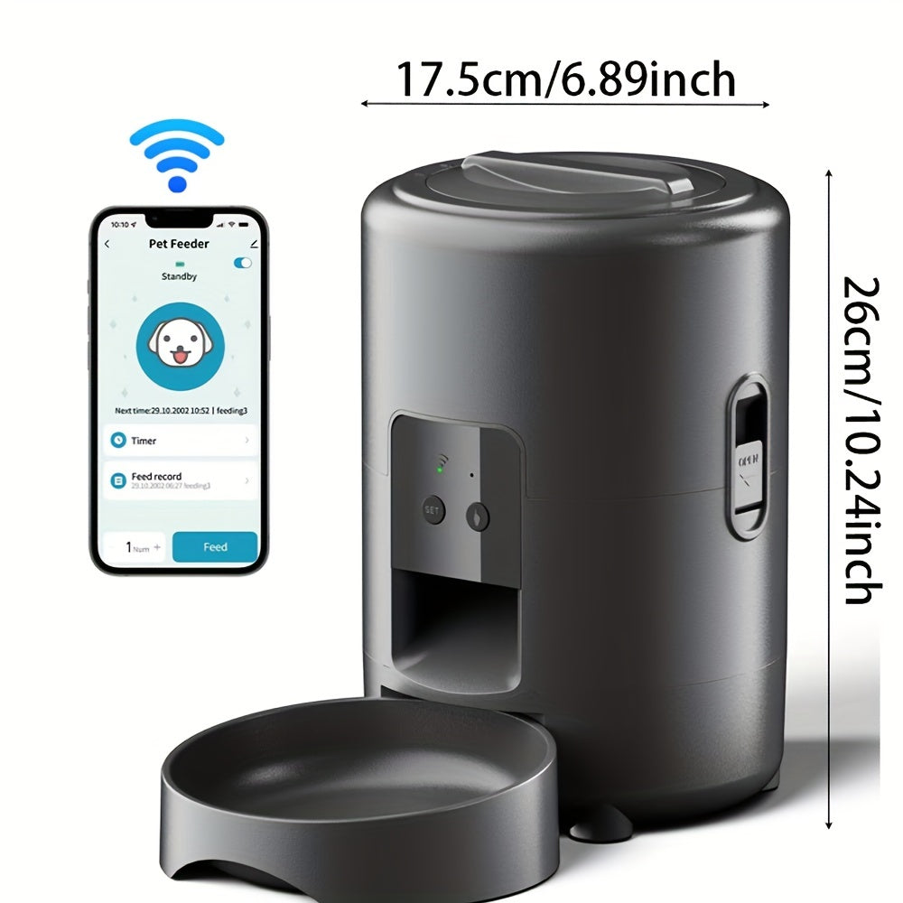 2L Pet Feeder Tuya Ilovasi bilan - Wi-Fi bilan ta'minlangan, USB quvvatlanadi. Kichik hayvonlar uchun masofadan boshqarish imkonini beradi. Plug kiritilmagan.