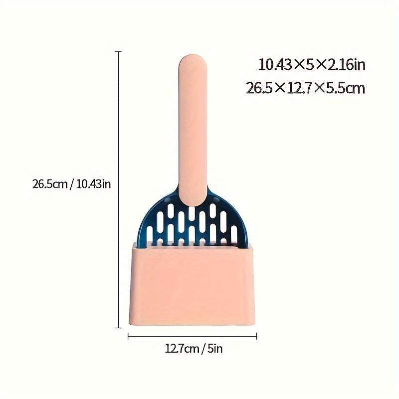 Large and small cat litter shovel set for pet toilet cleaning.