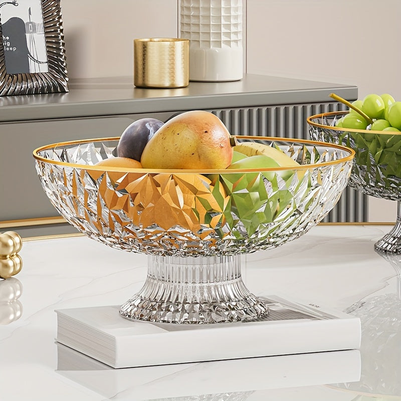 1 or 2 high-quality plastic fruit baskets with drainage holes, perfect for storing fruits and vegetables on countertops. Can also be used as a decorative bowl for dried fruits and candies.