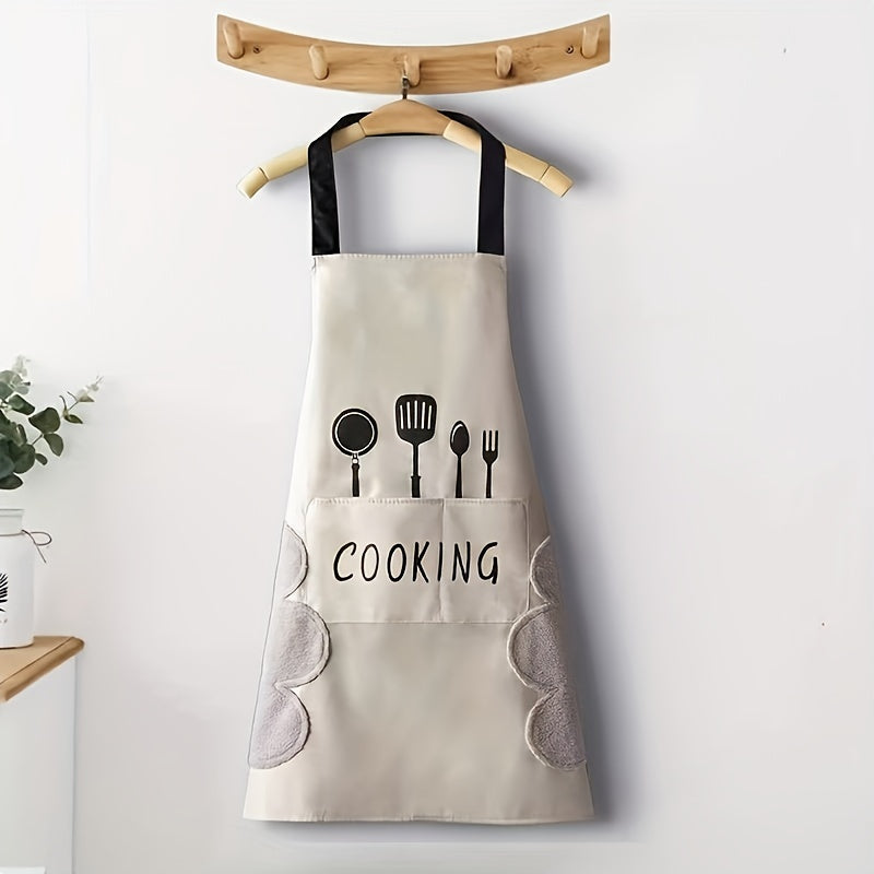 One durable canvas kitchen apron perfect for cooking, cleaning, and gardening.