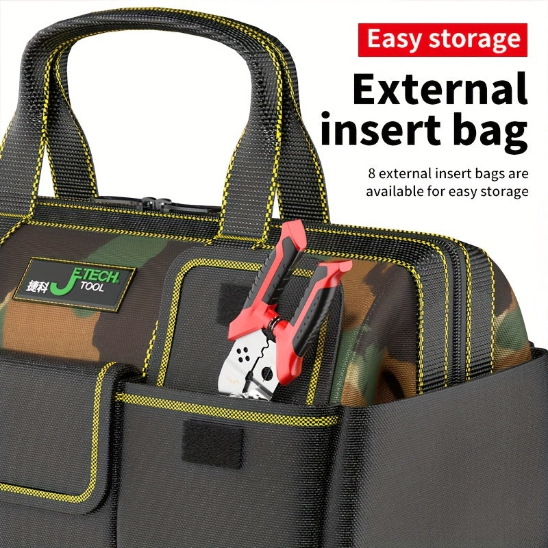 Electrician's Kit - Portable metal bag with water-resistant Oxford cloth for organized and easy tool storage in automotive, outdoor maintenance, and various applications.