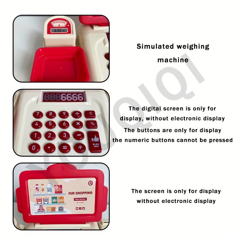 Children aged 3-6 will love this interactive supermarket cash register toy with scanner for educational role-play. Batteries not included. Perfect for boys and girls.