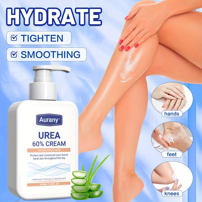 Urea Cream 60% + 2% Salicylic Acid for dry skin on feet, knees, and elbows - 200ml.