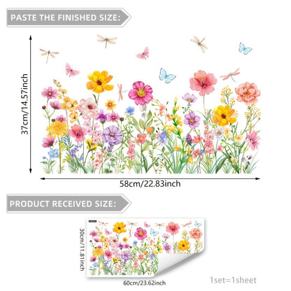 Decorate your bedroom, kitchen, or balcony with the modern design of the 1pc D12006-YX Contemporary Floral And Butterfly Glass Window Cling. This 30X60Cm PVC static adhesive decal features a reusable double-sided print for easy application and removal.