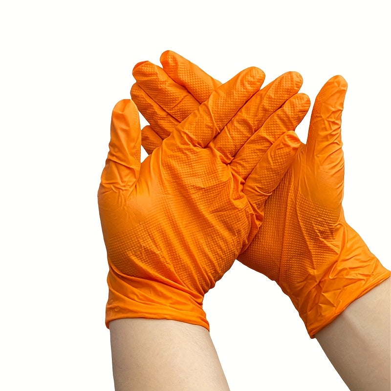 LHM offers a pack of 20/40/60 8mm Nitrile Gloves that are ambidextrous, waterproof, latex & PVC free. They are thick, durable, non-slip, lightweight, and feature a diamond texture. Perfect for household, pet care, industrial repair, outdoor, kitchen