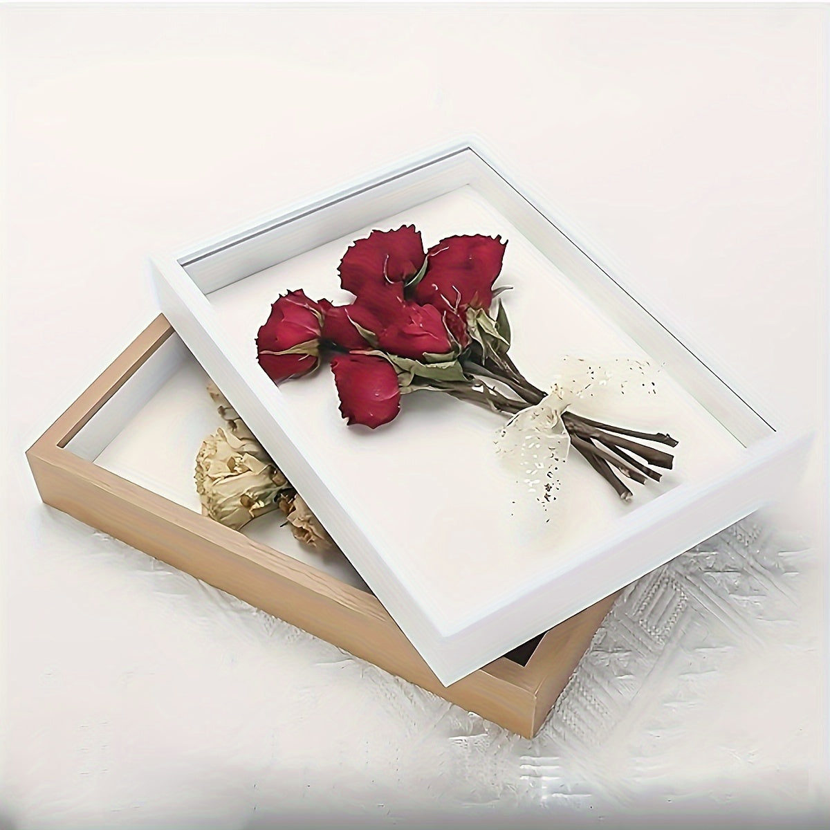 DIY Tabletop Decor: Hollow Photo Frame for Dried Flowers, Plants, and Specimen Display